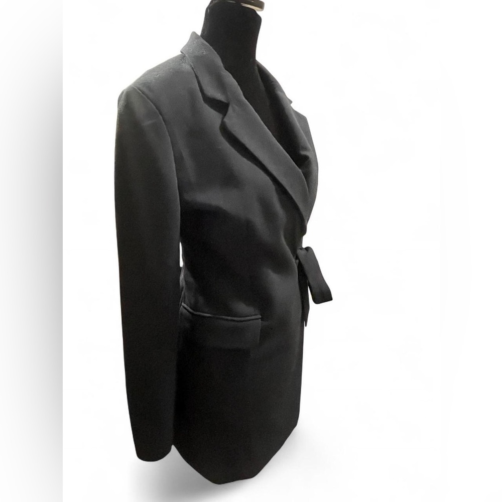 Anthropologie Black Blazer Mini Dress with Open Back Sz 4 NWT - Picture 2 of 11